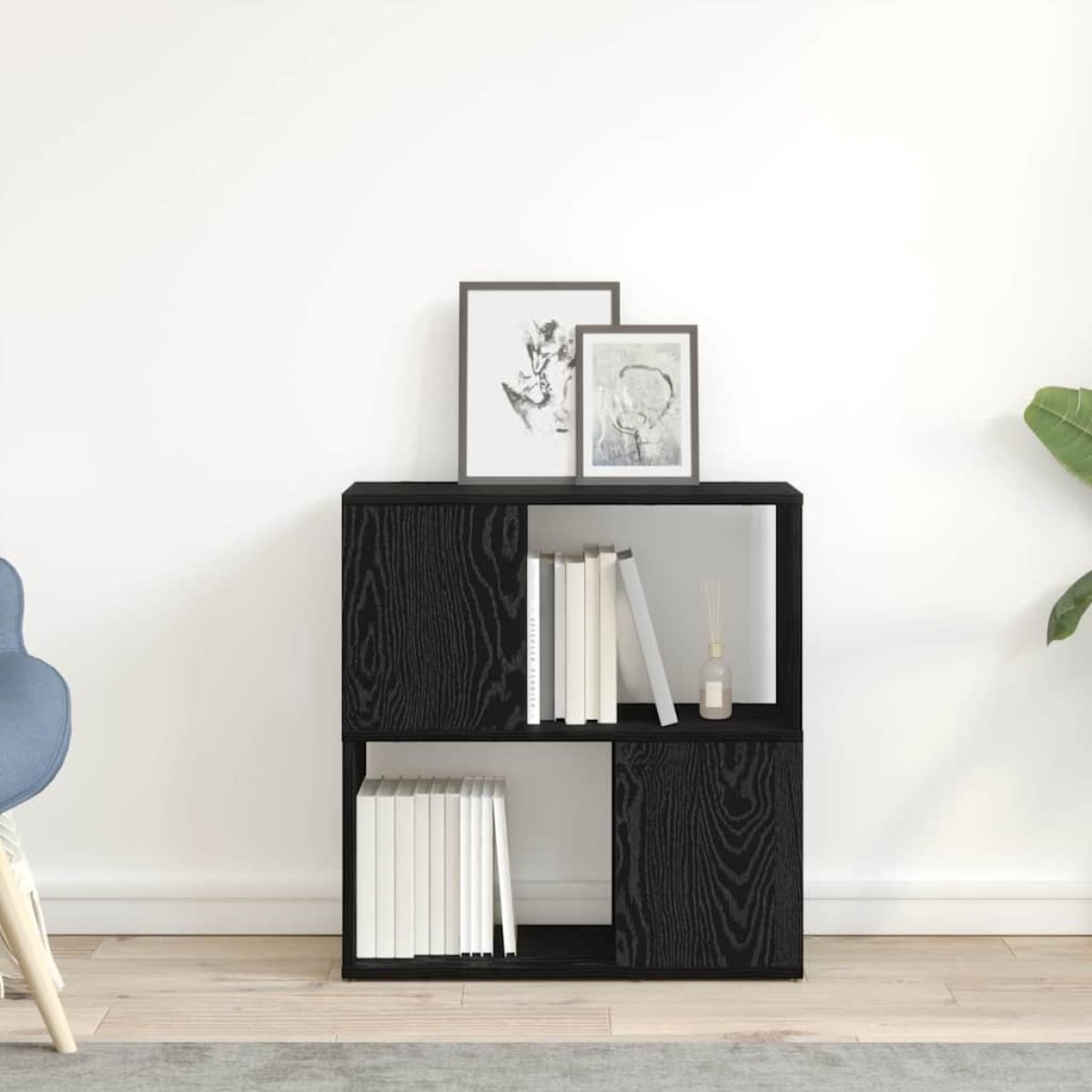 vidaXL Σετ επίπλου τηλεόρασης 60 x 24 x 63 cm Μαύρο Επεξεργασμένο Ξύλο