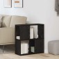 vidaXL Σετ επίπλου τηλεόρασης 60 x 24 x 63 cm Μαύρο Επεξεργασμένο Ξύλο