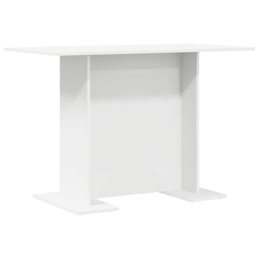 vidaXL Τραπεζαρία 110 x 60 x 75 cm Επεξεργασμένο Ξύλο Λευκό Ορθογώνιος