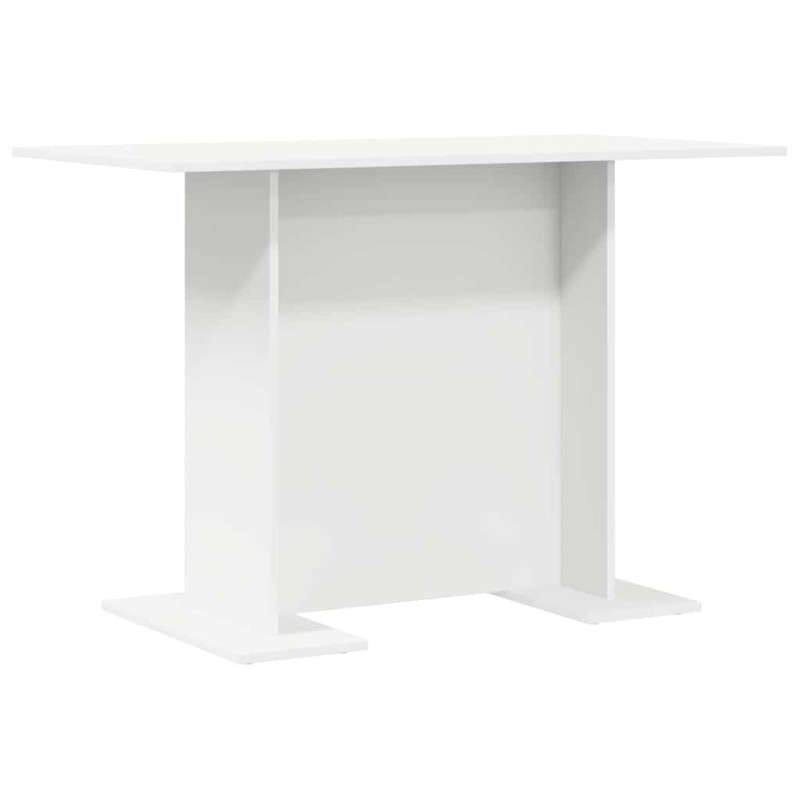 vidaXL Τραπεζαρία 110 x 60 x 75 cm Επεξεργασμένο Ξύλο Λευκό Ορθογώνιος