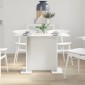vidaXL Τραπεζαρία 110 x 60 x 75 cm Επεξεργασμένο Ξύλο Λευκό Ορθογώνιος