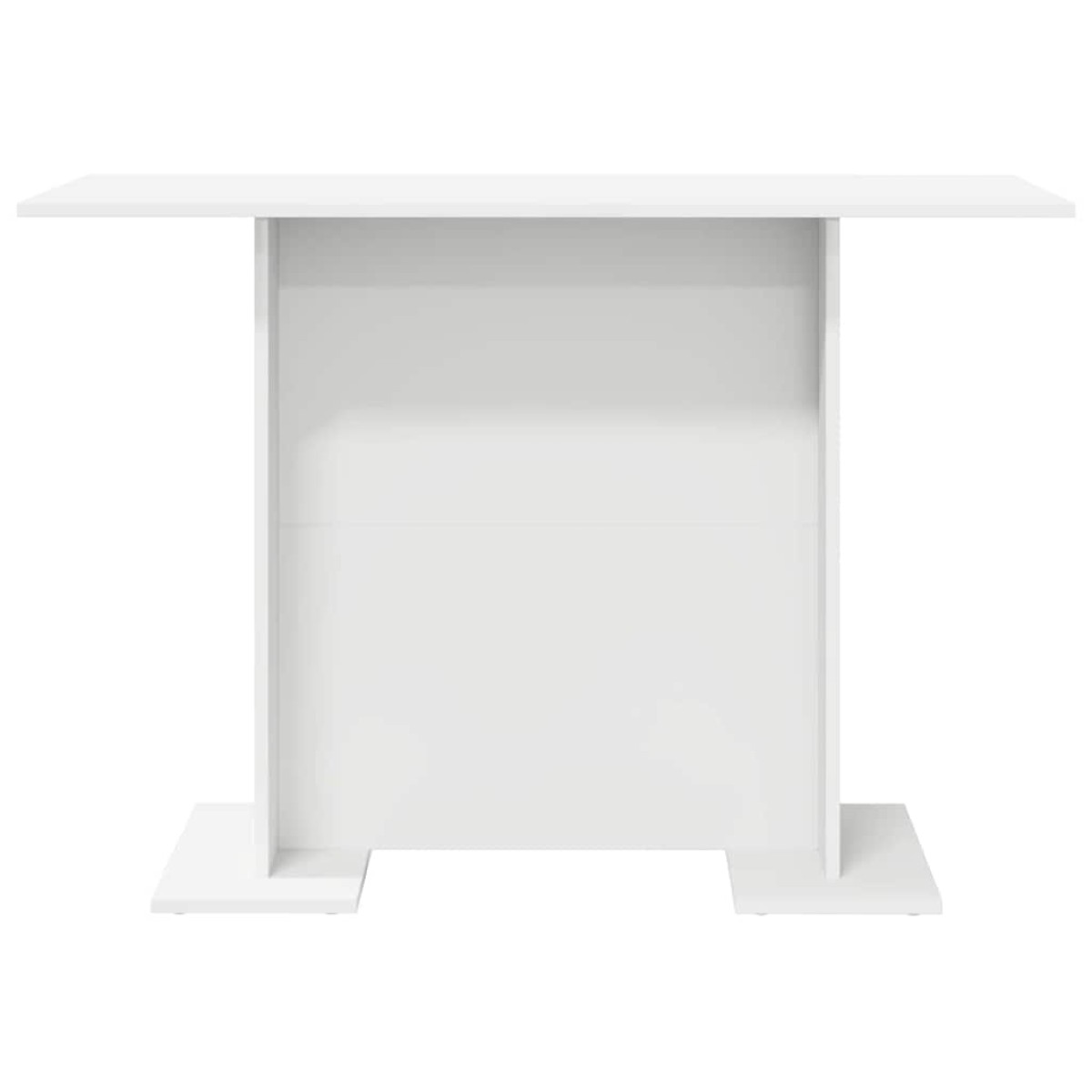 vidaXL Τραπεζαρία 110 x 60 x 75 cm Επεξεργασμένο Ξύλο Λευκό Ορθογώνιος