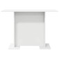 vidaXL Τραπεζαρία 110 x 60 x 75 cm Επεξεργασμένο Ξύλο Λευκό Ορθογώνιος