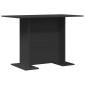 vidaXL Τραπεζαρία 110 x 60 x 75 cm Επεξεργασμένο Ξύλο Μαύρο Ορθογώνιος