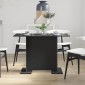 vidaXL Τραπεζαρία 110 x 60 x 75 cm Επεξεργασμένο Ξύλο Μαύρο Ορθογώνιος