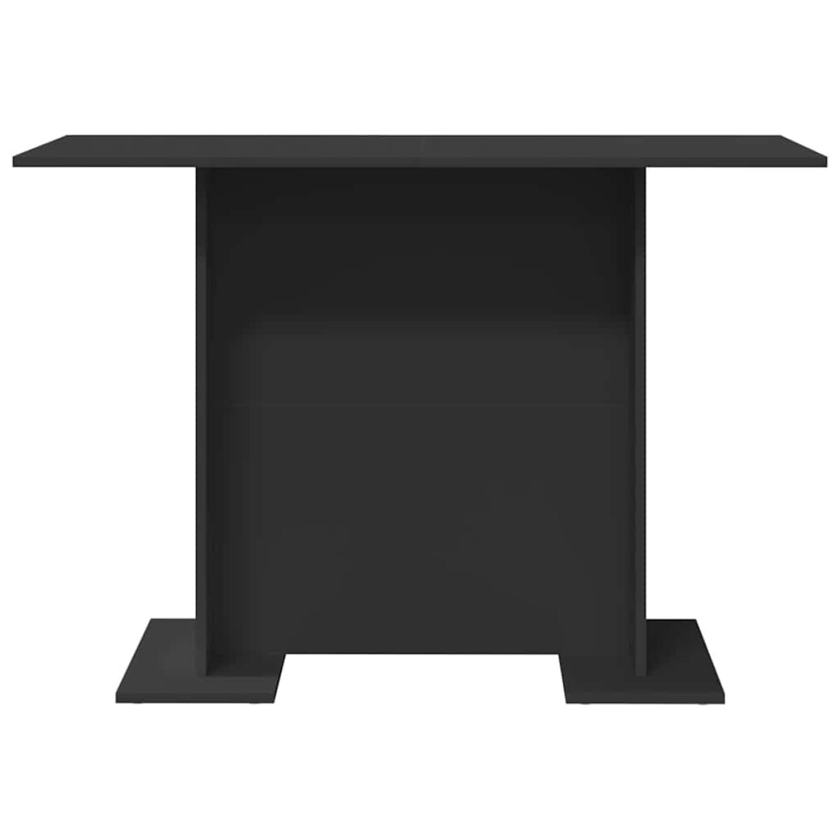vidaXL Τραπεζαρία 110 x 60 x 75 cm Επεξεργασμένο Ξύλο Μαύρο Ορθογώνιος