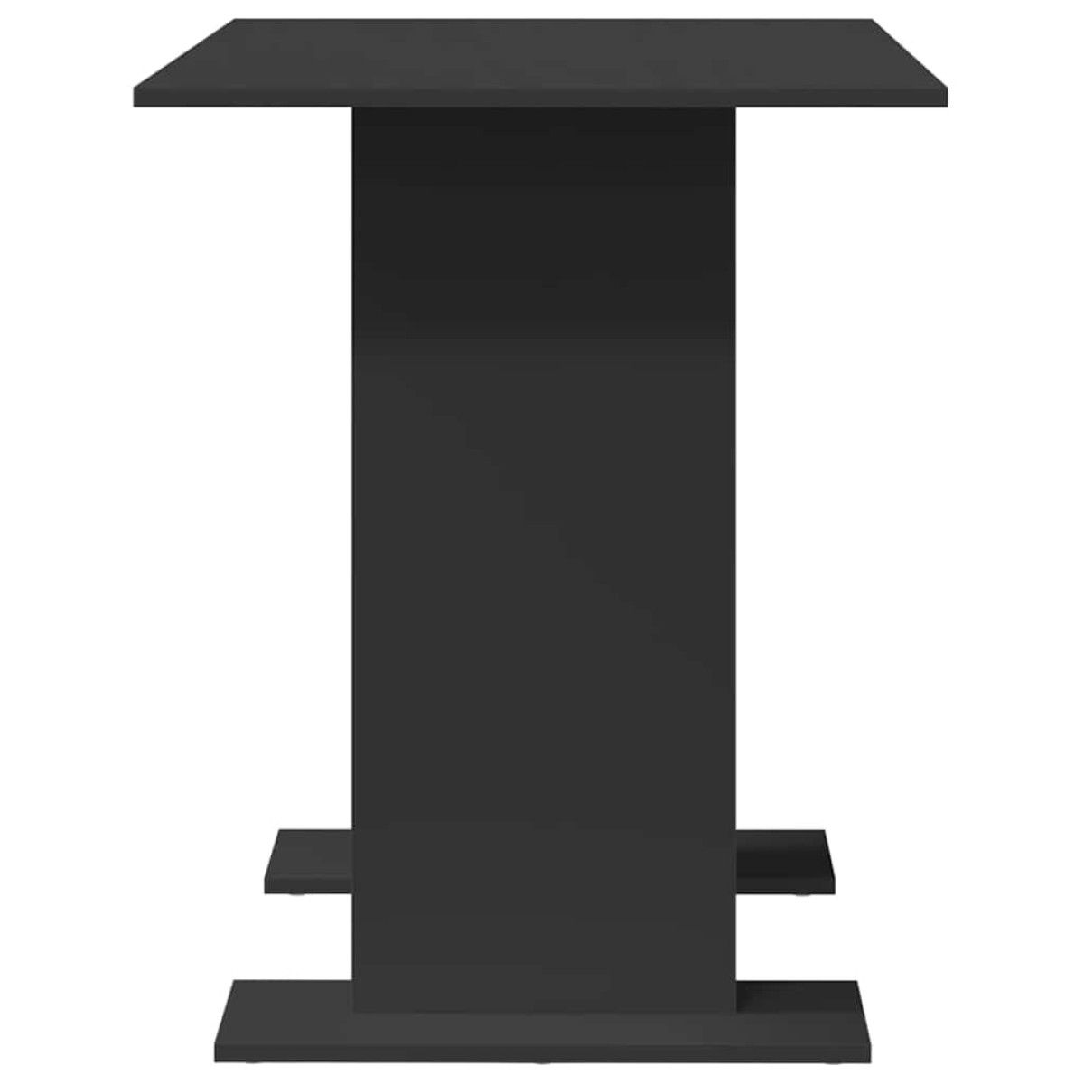 vidaXL Τραπεζαρία 110 x 60 x 75 cm Επεξεργασμένο Ξύλο Μαύρο Ορθογώνιος
