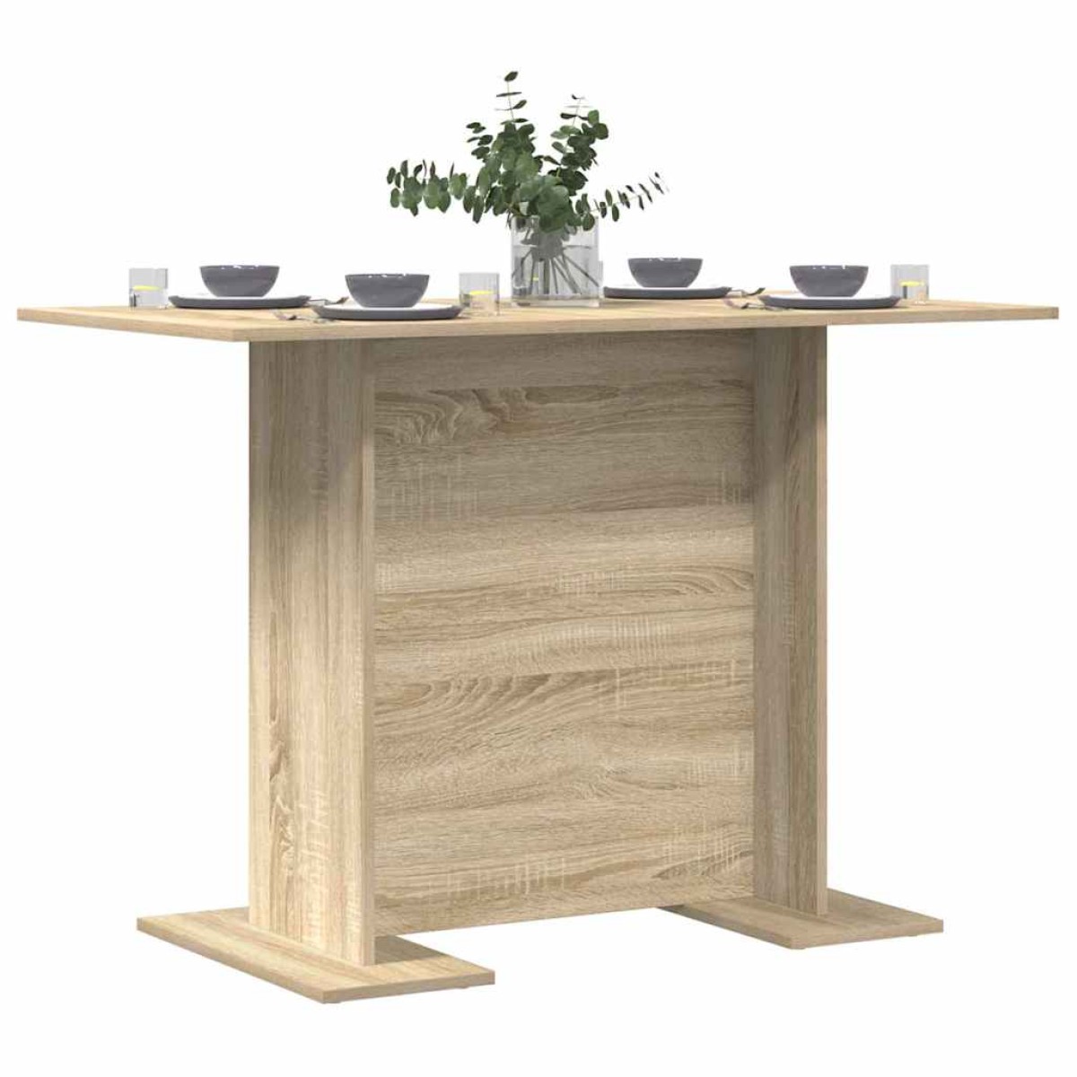 vidaXL Τραπεζαρία 110 x 60 x 75 cm Επεξεργασμένο Ξύλο Δρύς Sonoma