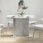 vidaXL Τραπεζαρία 110 x 60 x 75 cm Επεξεργασμένο Ξύλο Σκυρόδεμα Γκρι