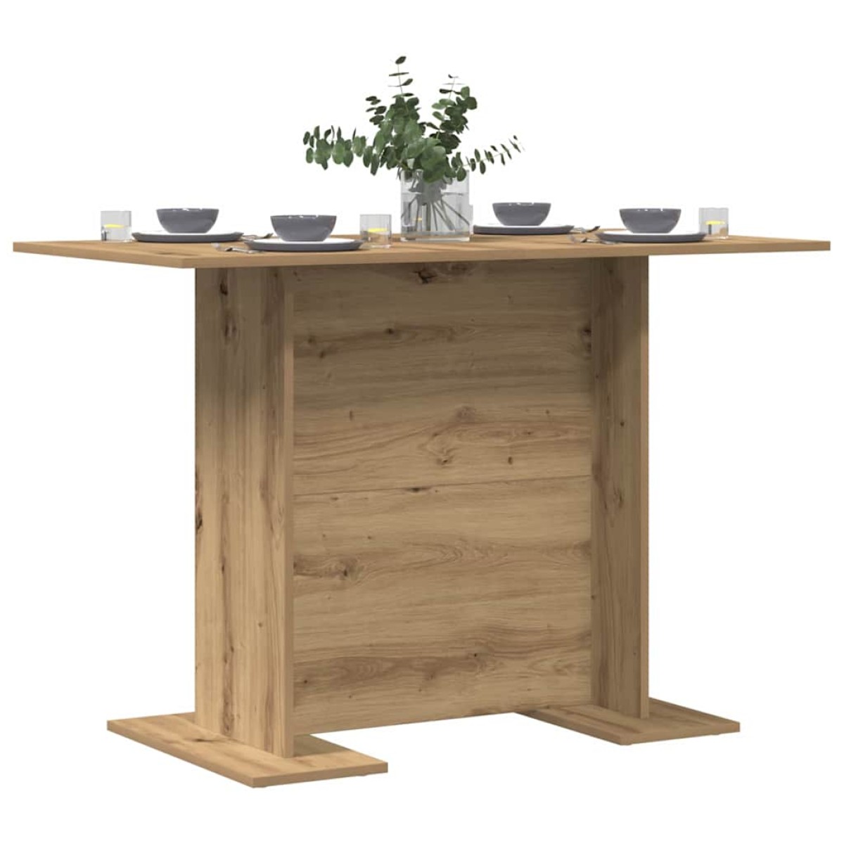 vidaXL Τραπεζαρία 110 x 60 x 75 cm Επεξεργασμένο Ξύλο Artisan Oak