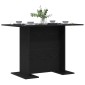 vidaXL Τραπεζαρία 110 x 60 x 75 cm Επεξεργασμένο Ξύλο Μαύρη Οξυά