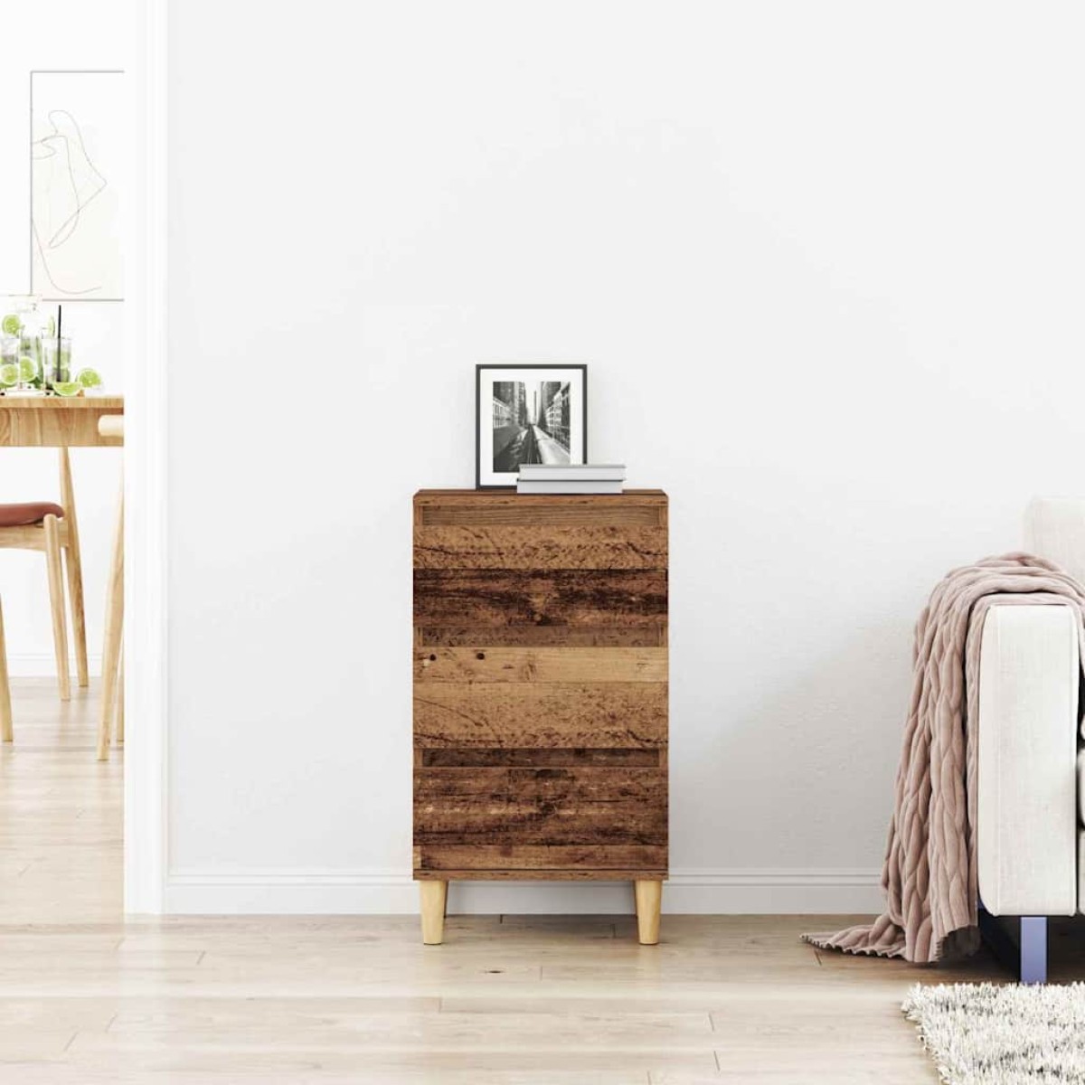 vidaXL Κομοδίνο Παλιό ξύλο 40 x 35 x 70 εκ. Επεξεργασμένο Ξύλο