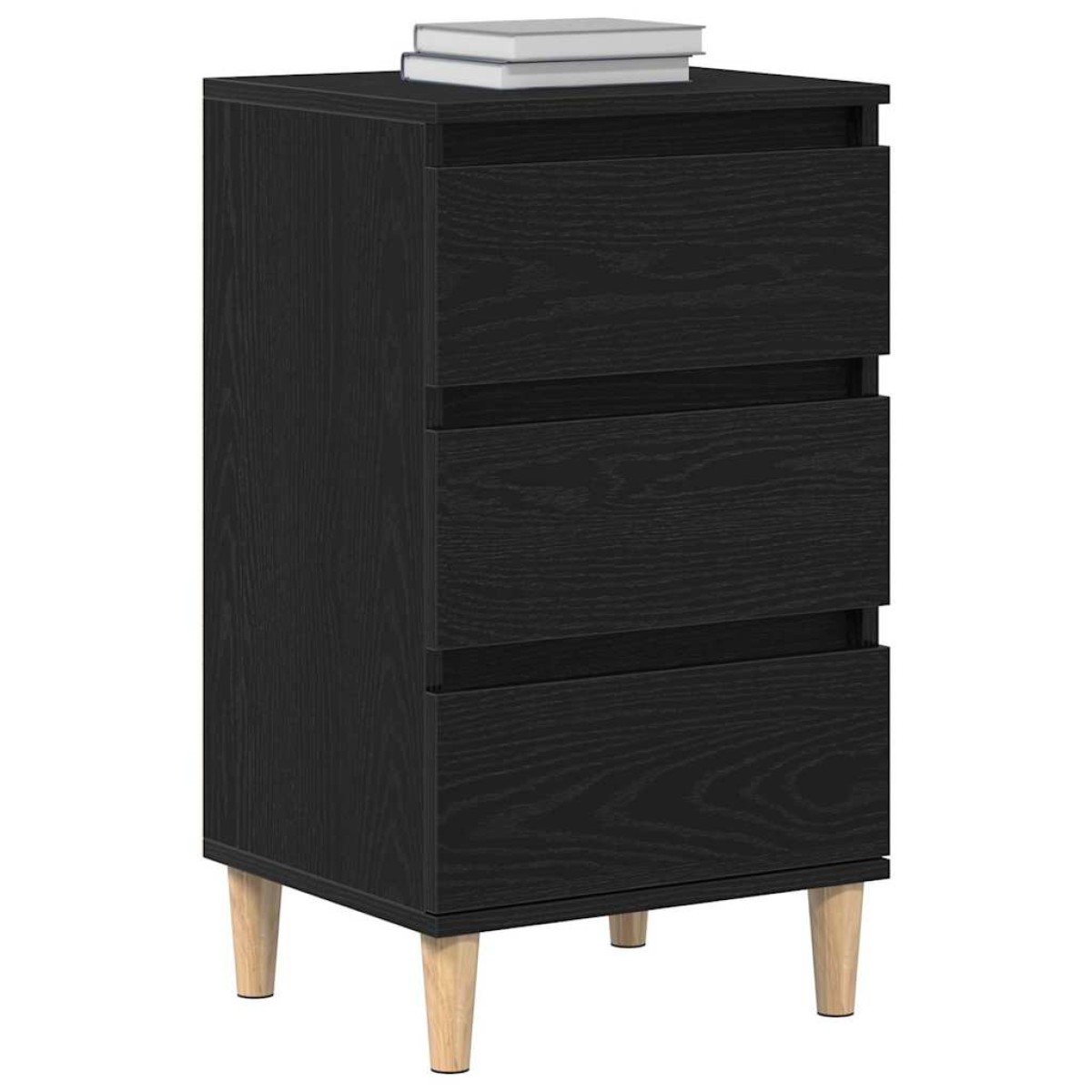 vidaXL Κομοδίνο Μαύρη Οξυά 40 x 35 x 70 εκ. Επεξεργασμένο Ξύλο
