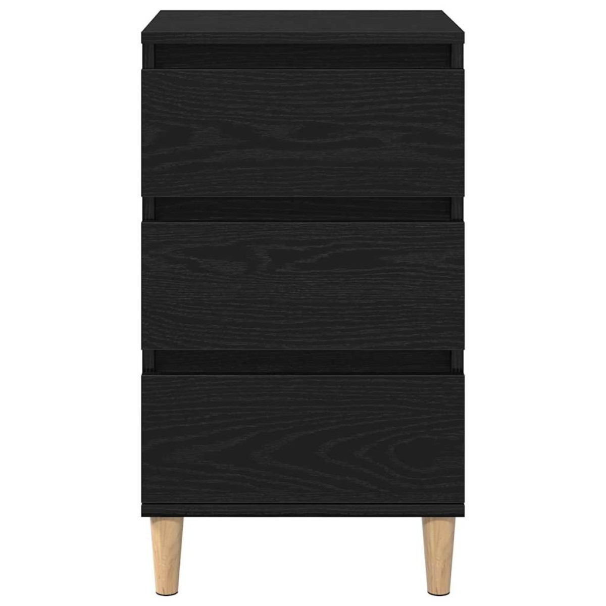 vidaXL Κομοδίνο Μαύρη Οξυά 40 x 35 x 70 εκ. Επεξεργασμένο Ξύλο