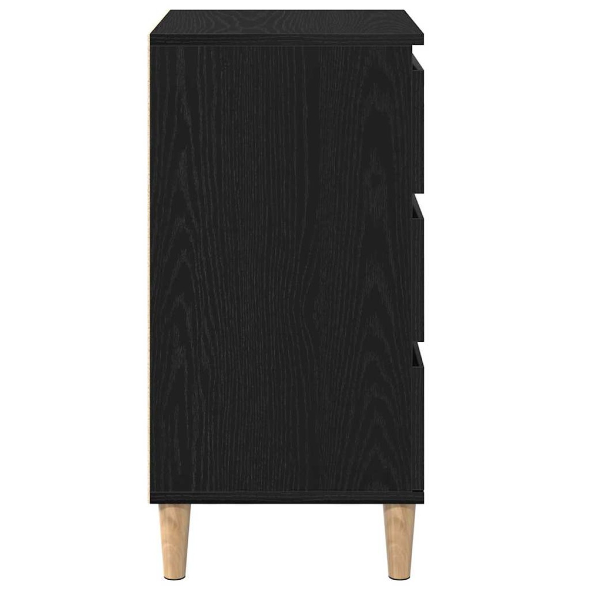 vidaXL Κομοδίνο Μαύρη Οξυά 40 x 35 x 70 εκ. Επεξεργασμένο Ξύλο