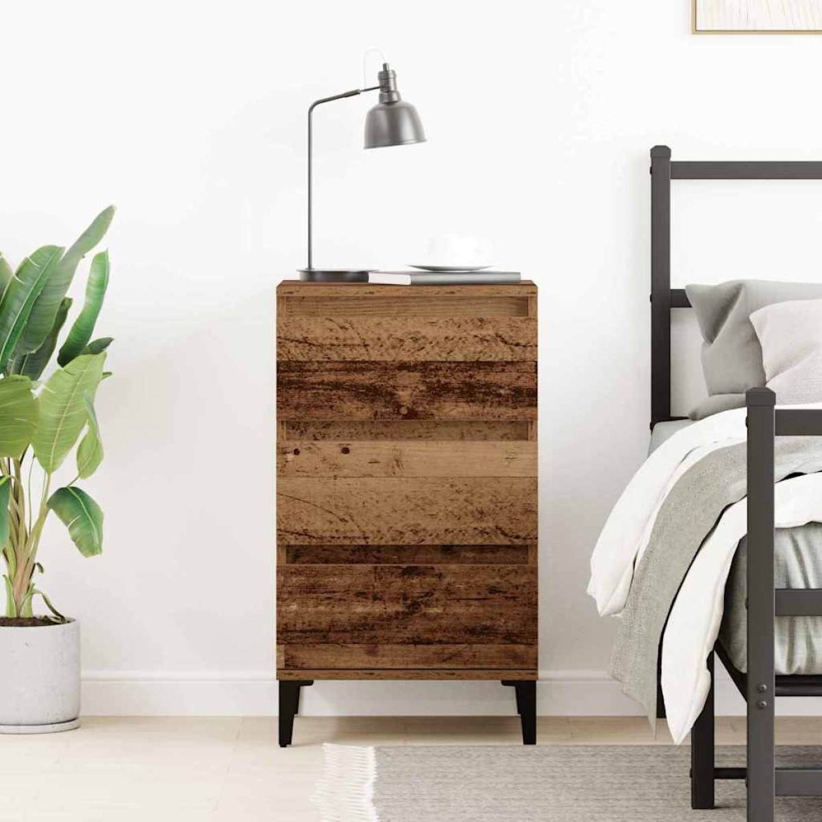 vidaXL Κομοδίνο Παλιό ξύλο 45 x 35 x 44 εκ. Επεξεργασμένο Ξύλο