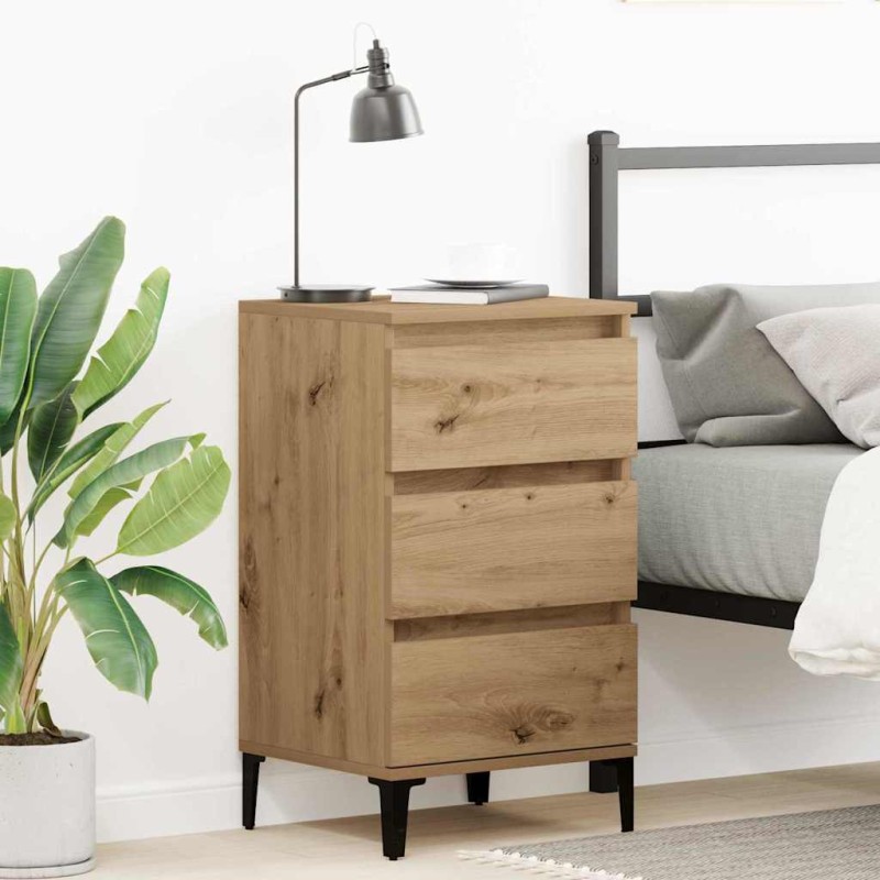 vidaXL Κομοδίνο Artisan Oak 45 x 35 x 44 εκ. Επεξεργασμένο Ξύλο