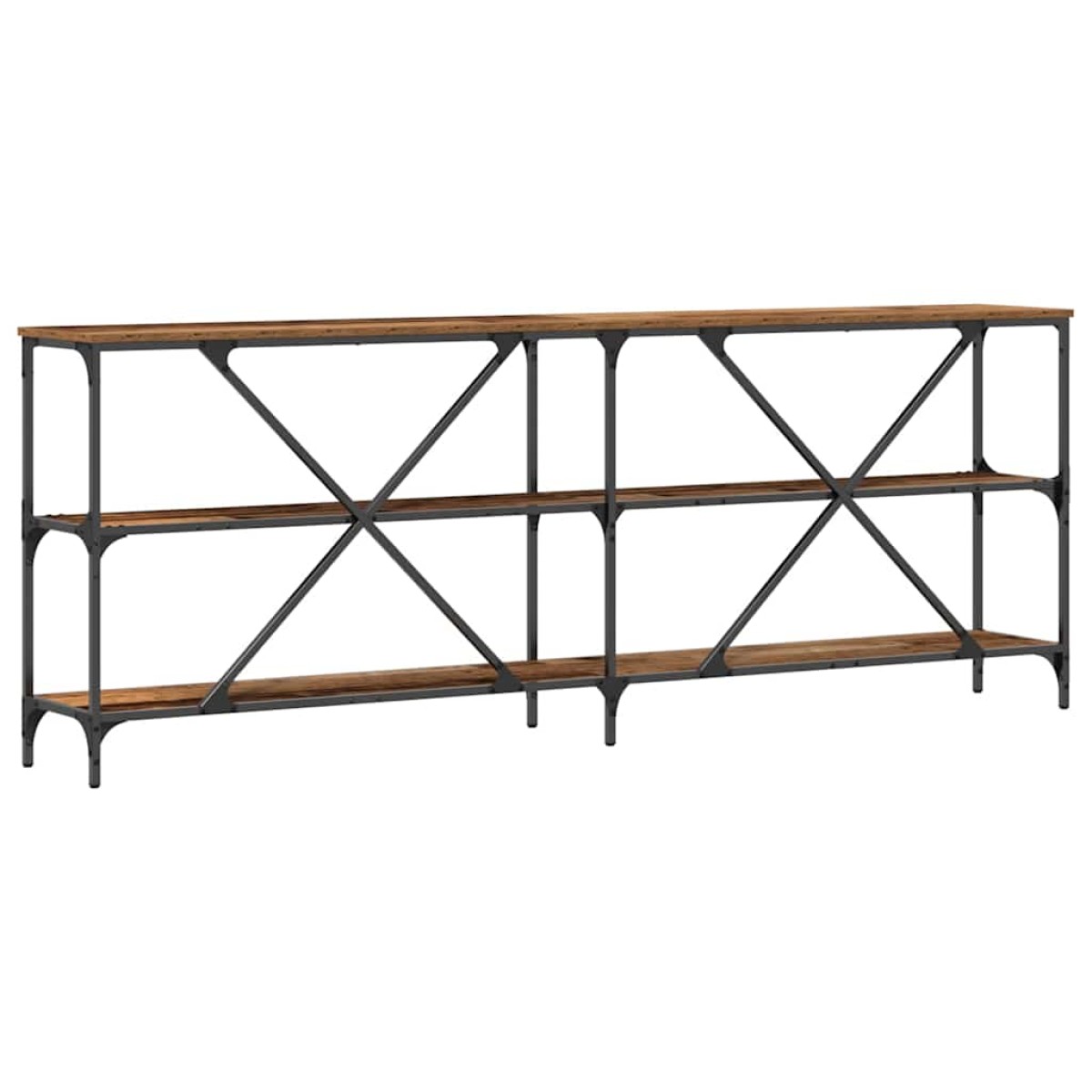 vidaXL Τραπέζι κονσόλας Παλιό ξύλο 200 x 30 x 75 εκ.
