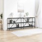vidaXL Τραπέζι κονσόλας Μαύρη Οξυά 200 x 30 x 75 εκ.