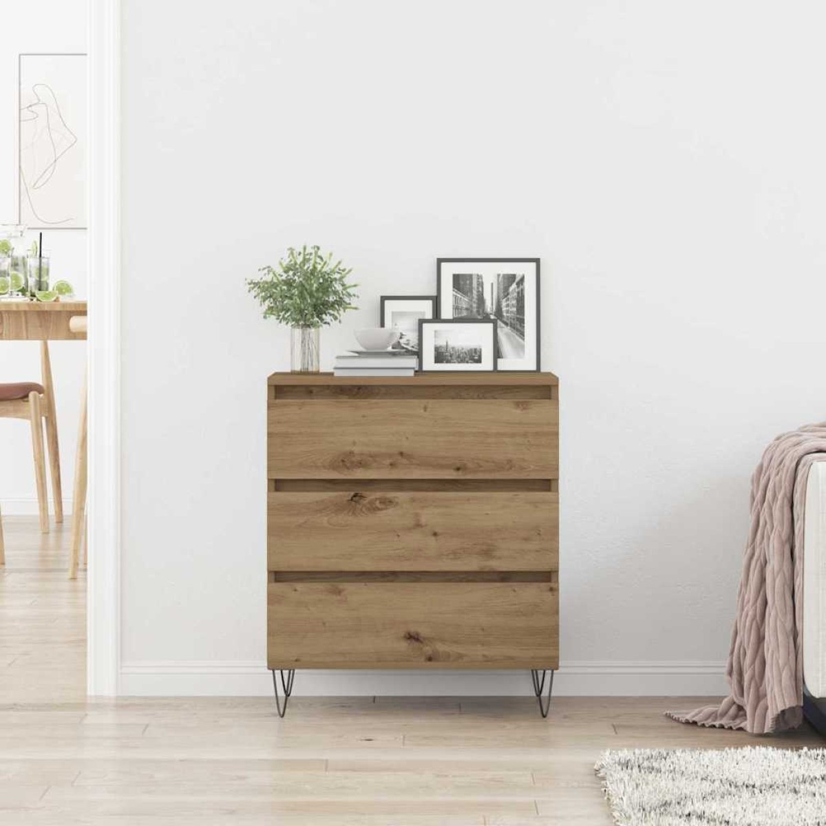 vidaXL Πλαϊνό γραφείο Artisan Oak 60 x 35 x 70 cm Επεξεργασμένο Ξύλο