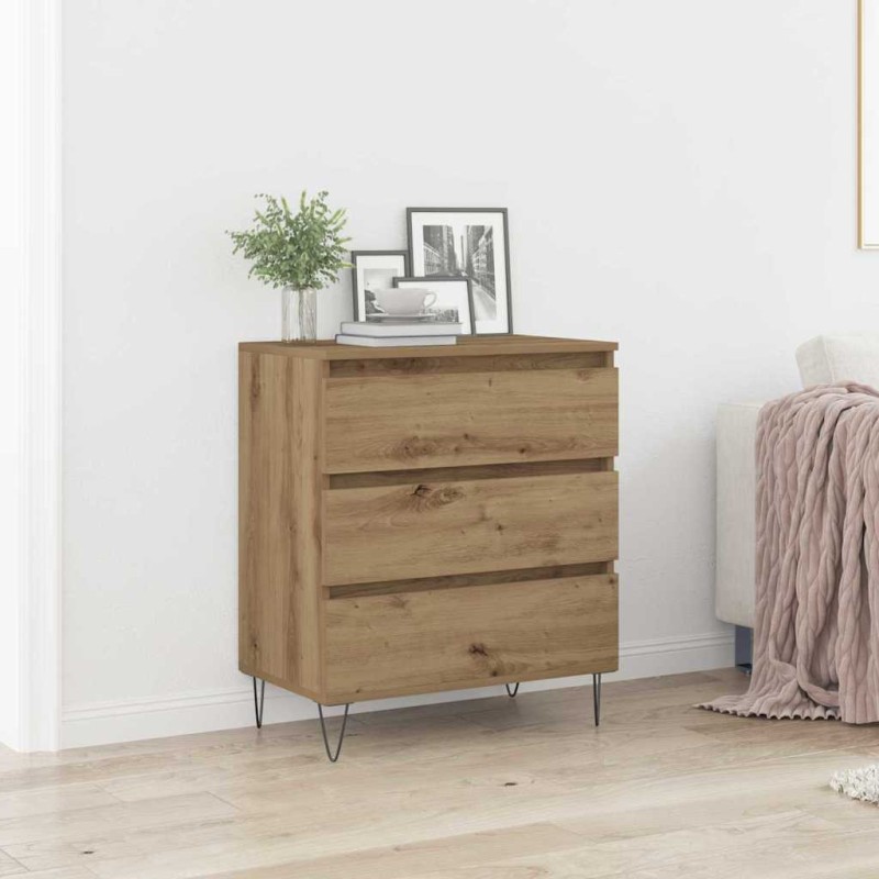 vidaXL Πλαϊνό γραφείο Artisan Oak 60 x 35 x 70 cm Επεξεργασμένο Ξύλο