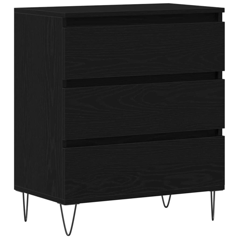 vidaXL Πλαϊνό γραφείο Μαύρη Οξυά 60 x 35 x 70 cm Επεξεργασμένο Ξύλο