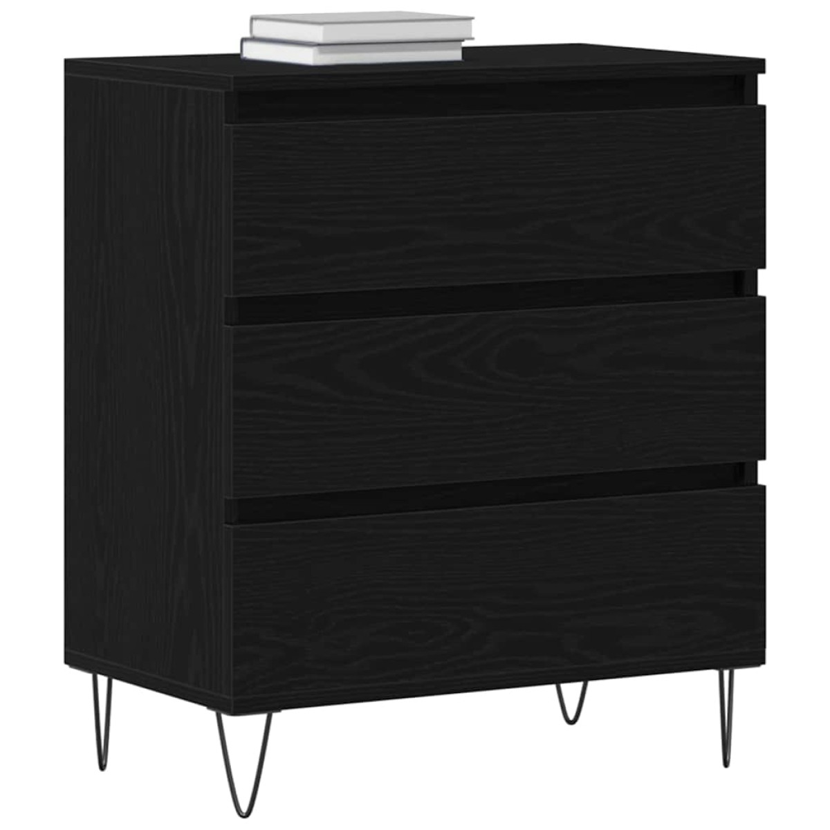 vidaXL Πλαϊνό γραφείο Μαύρη Οξυά 60 x 35 x 70 cm Επεξεργασμένο Ξύλο