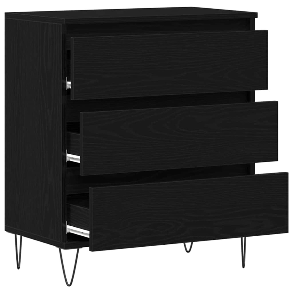 vidaXL Πλαϊνό γραφείο Μαύρη Οξυά 60 x 35 x 70 cm Επεξεργασμένο Ξύλο