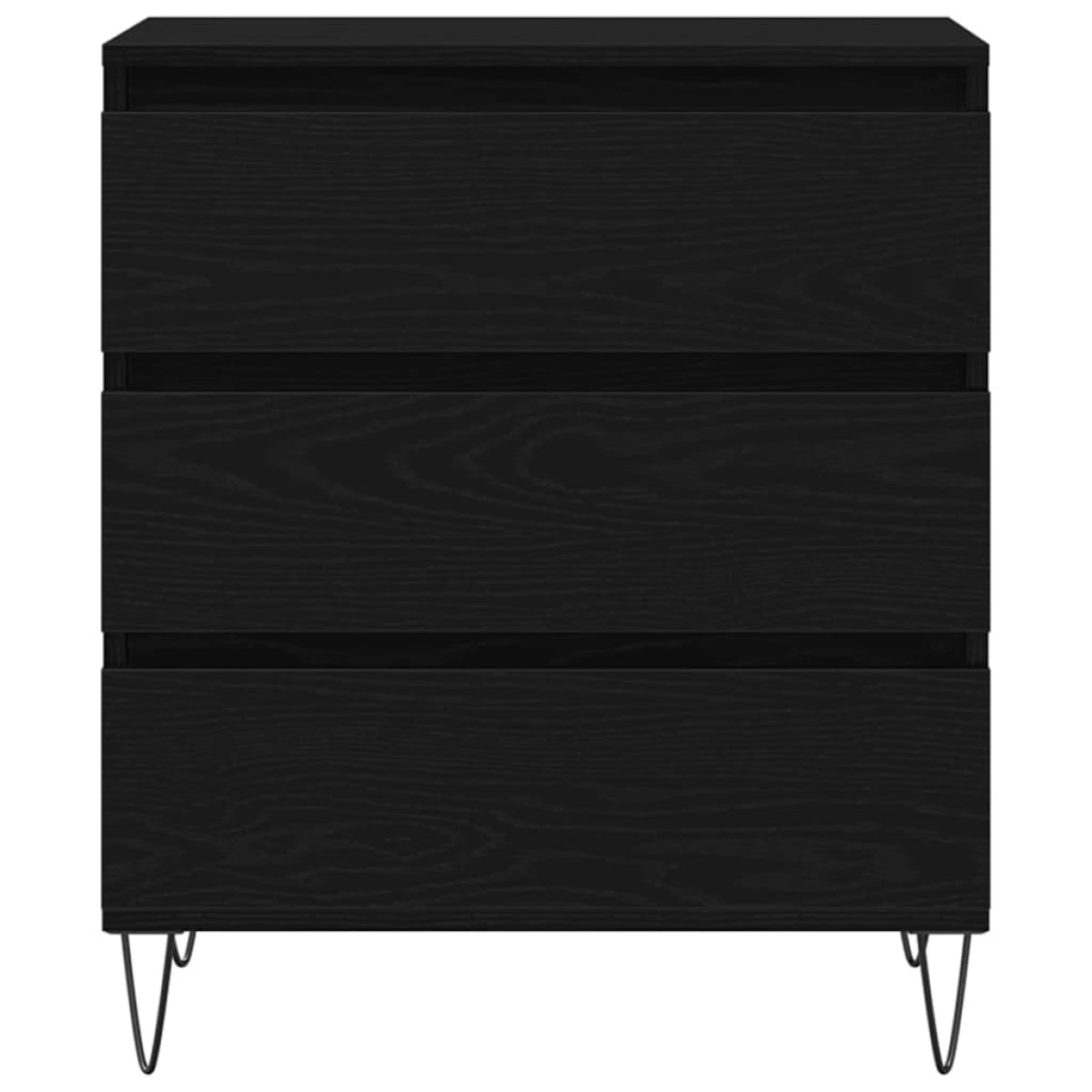 vidaXL Πλαϊνό γραφείο Μαύρη Οξυά 60 x 35 x 70 cm Επεξεργασμένο Ξύλο