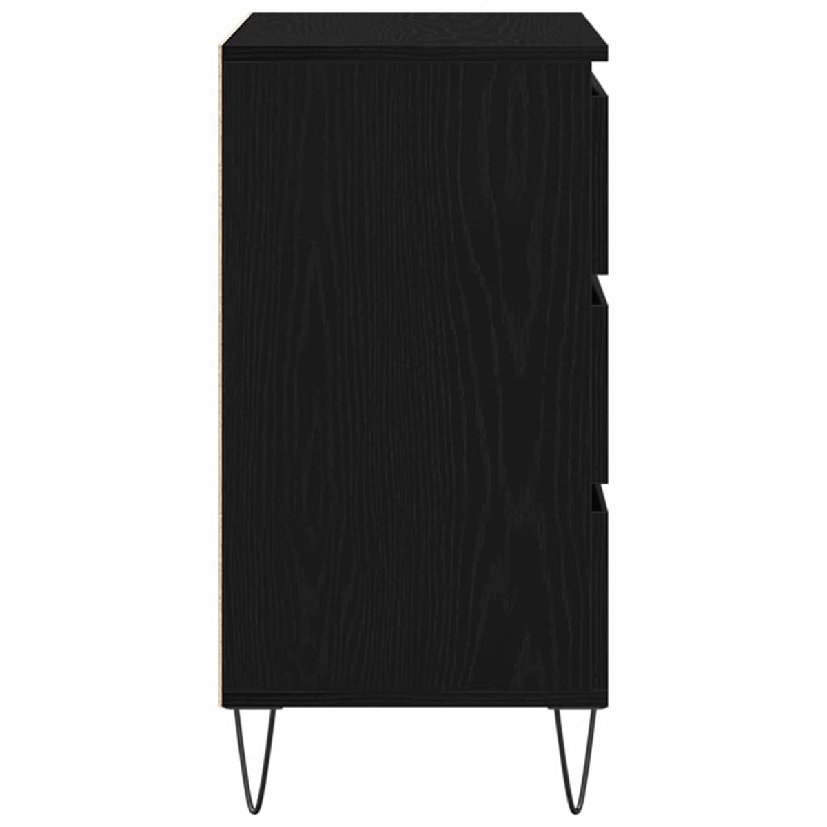 vidaXL Πλαϊνό γραφείο Μαύρη Οξυά 60 x 35 x 70 cm Επεξεργασμένο Ξύλο
