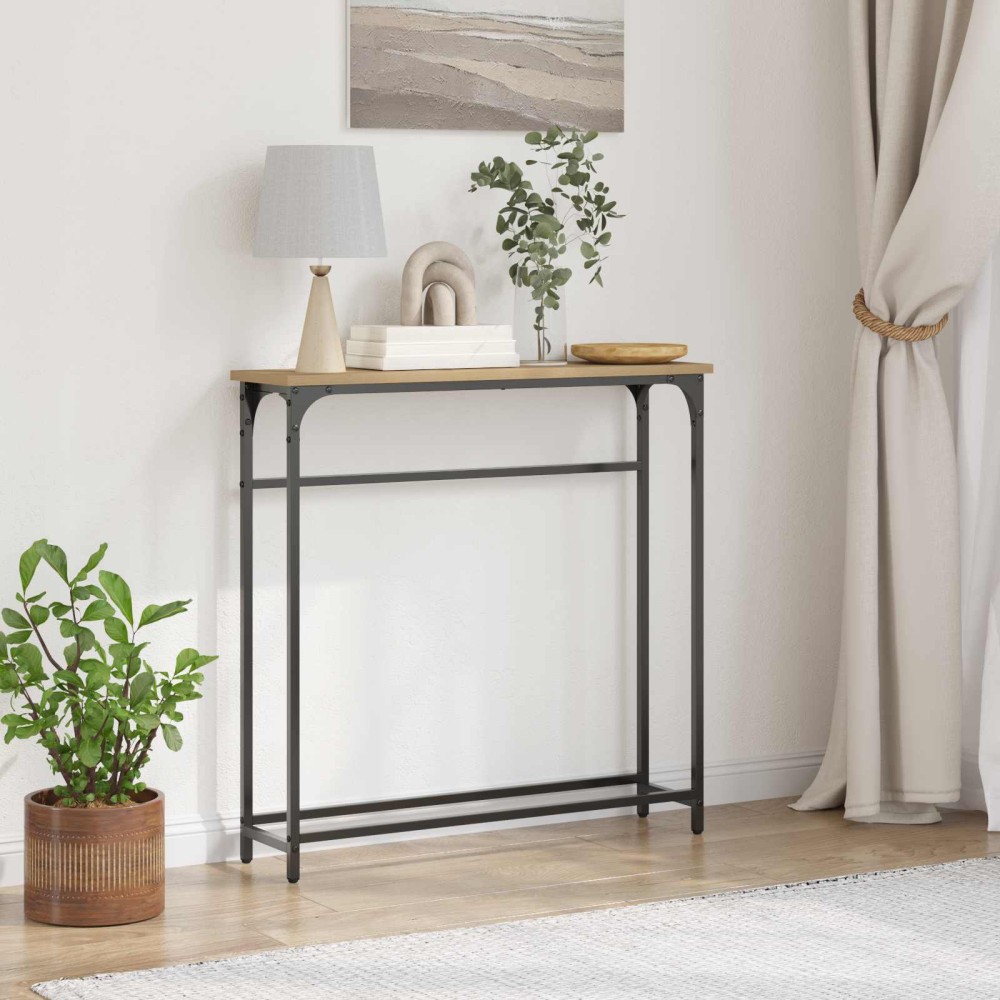 vidaXL Τραπέζι κονσόλας Artisan Oak 75 x 19,5 x 75 εκ.