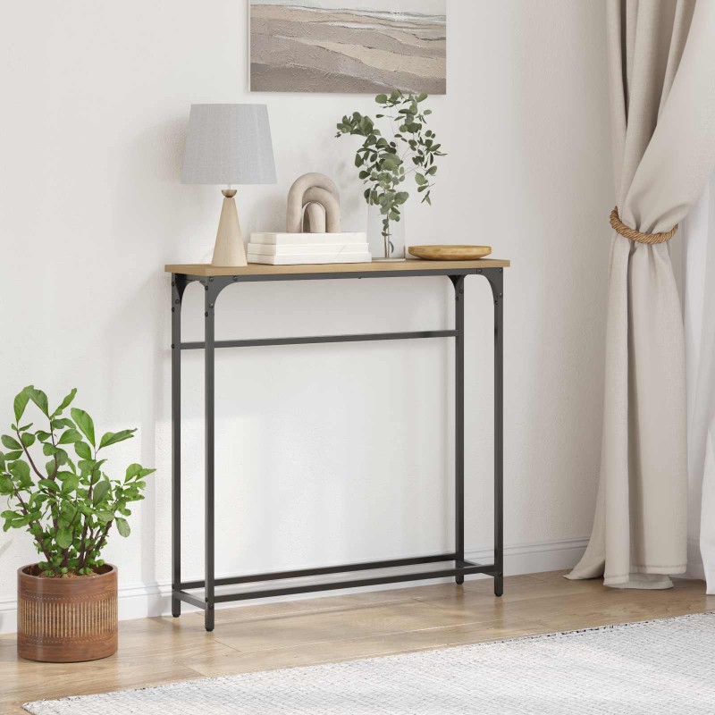vidaXL Τραπέζι κονσόλας Artisan Oak 75 x 19,5 x 75 εκ.