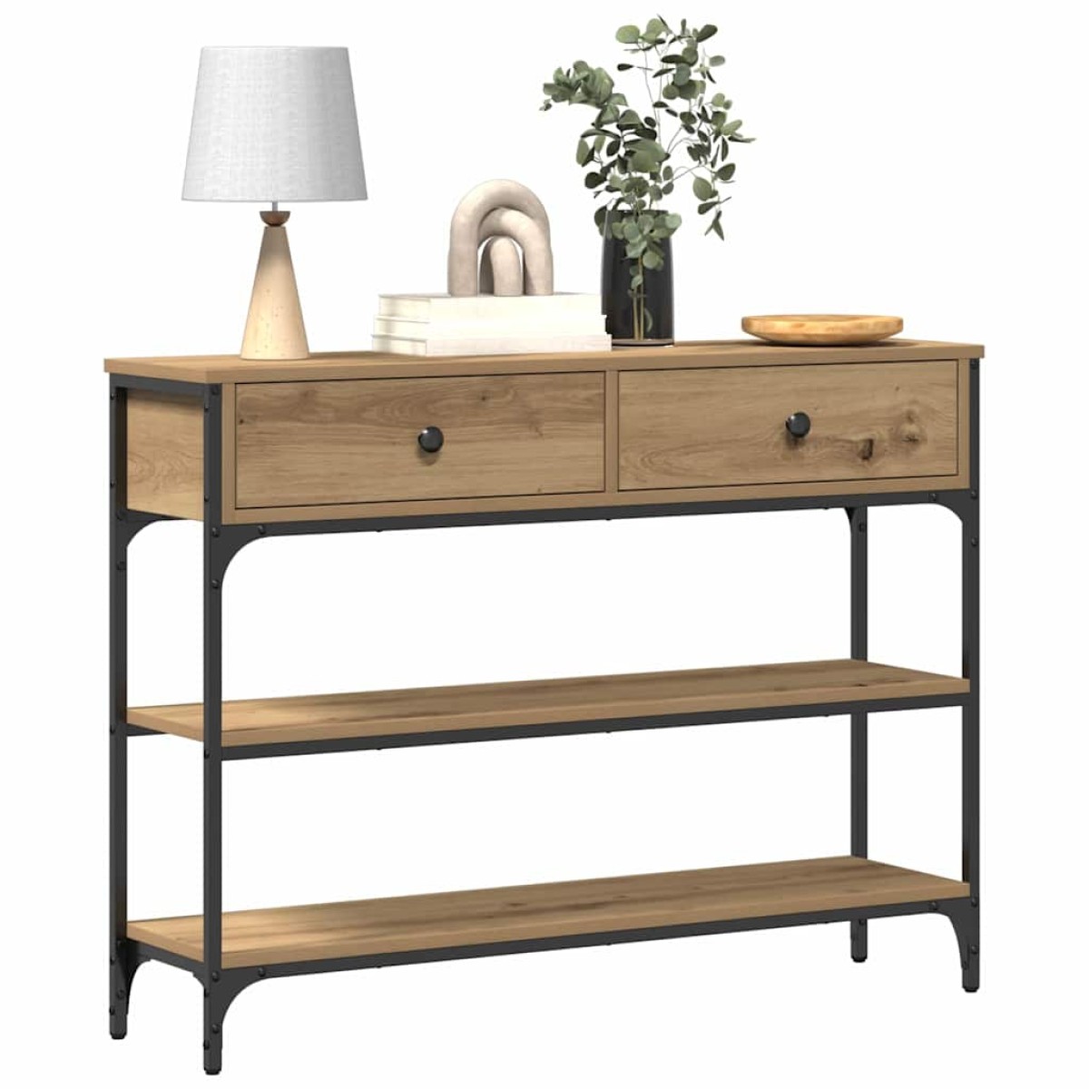 vidaXL Τραπέζι κονσόλας Artisan Oak 100 x 25 x 75 εκ.