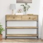 vidaXL Τραπέζι κονσόλας Artisan Oak 100 x 25 x 75 εκ.