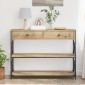 vidaXL Κονσόλα Τραπέζι artisan δρυς 100 x 28 x 75 εκ.