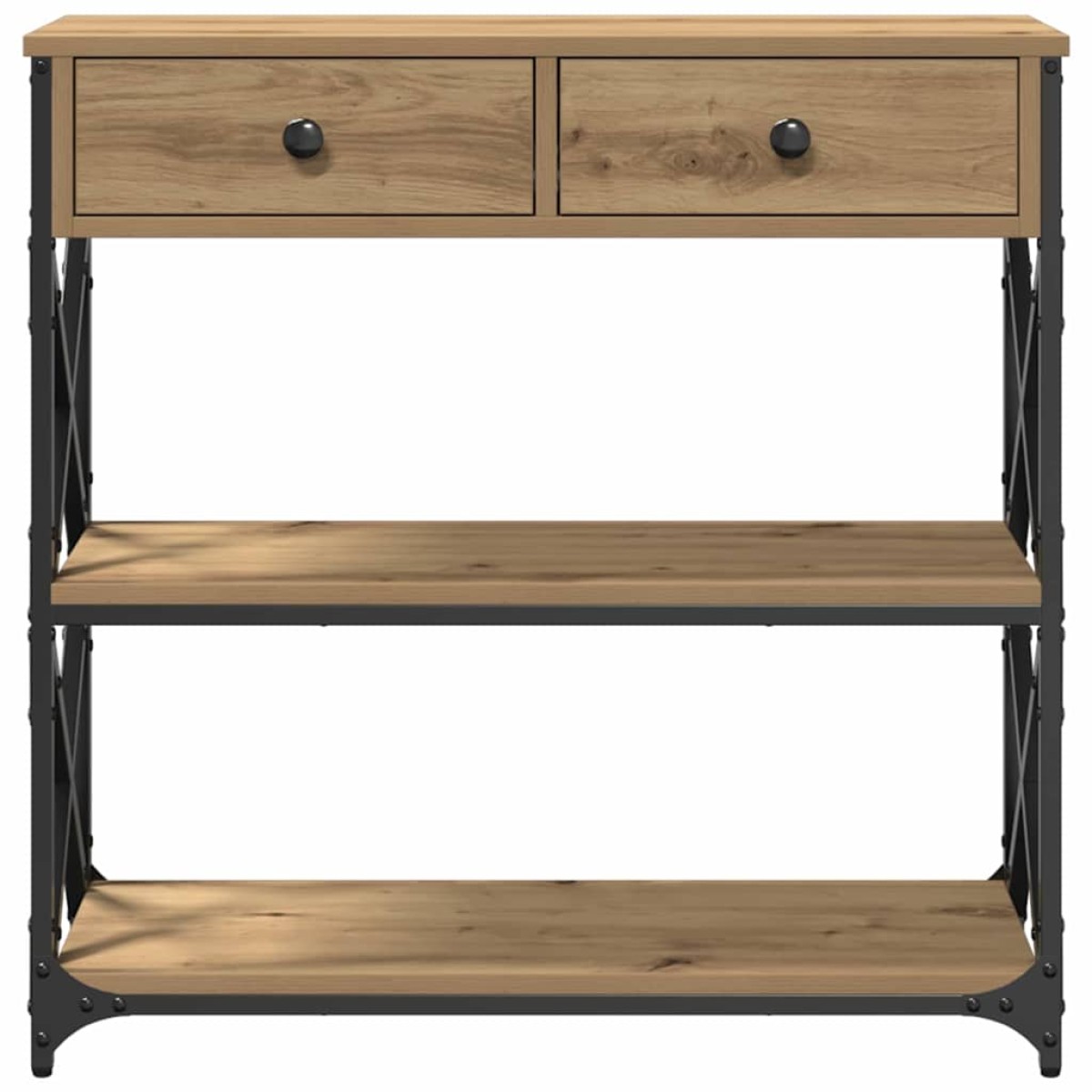 vidaXL Κονσόλα Τραπέζι artisan δρυς 75 x 28 x 75 εκ