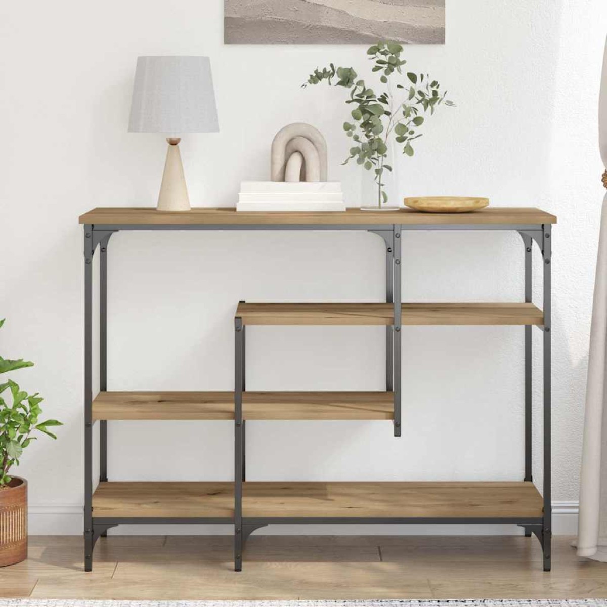 vidaXL Τραπέζι Κονσόλας artisan δρυς 100 x 35 x 75 εκ.