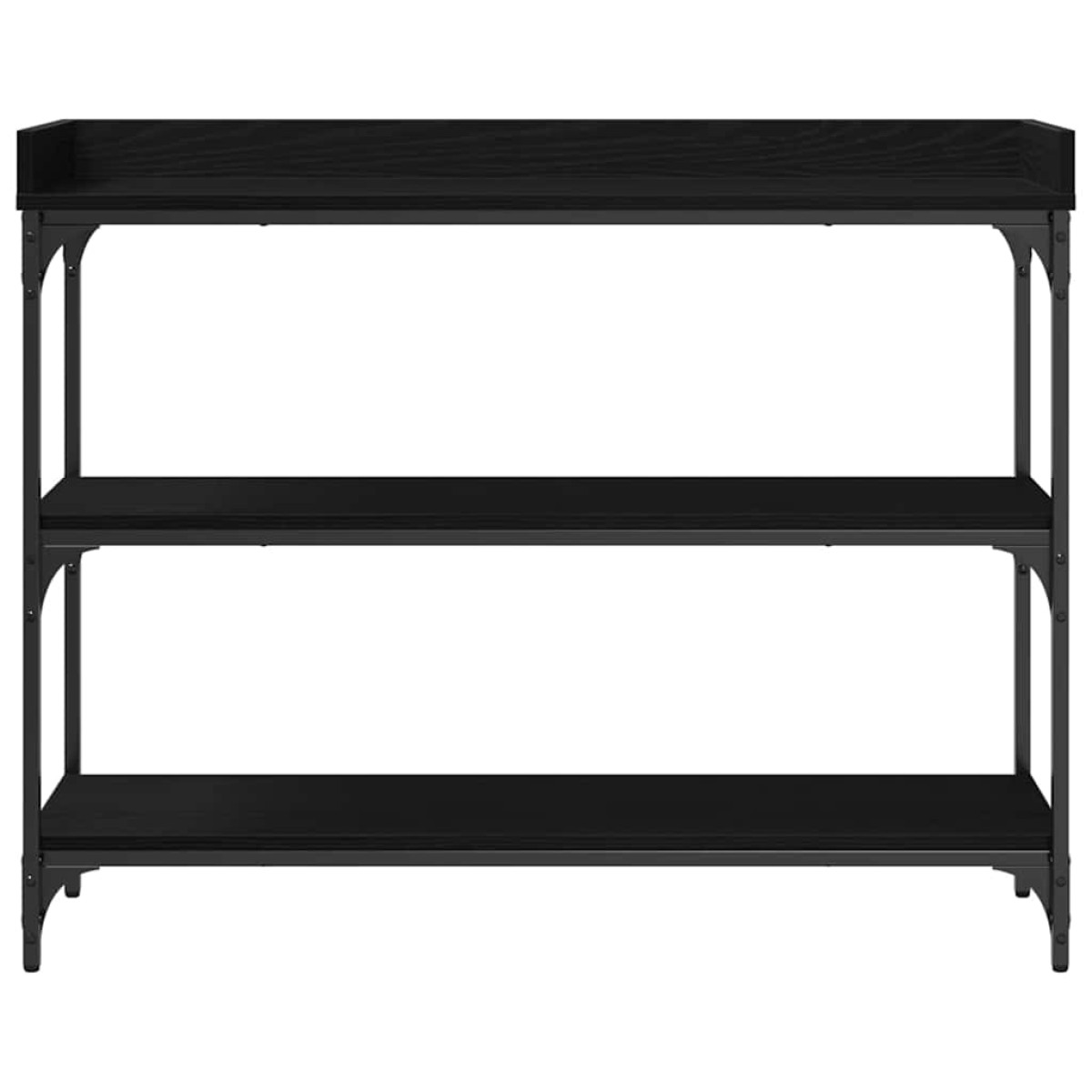 vidaXL Τραπέζι Κονσόλας με ράφι Μαύρη δρυς 100 x 30 x 80 εκατοστά