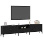 vidaXL Ντουλάπι TV 200 x 25 x 44 εκ Μαύρη δρυς Επεξεργασμένο ξύλο