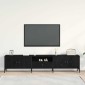vidaXL Ντουλάπι TV 200 x 25 x 44 εκ Μαύρη δρυς Επεξεργασμένο ξύλο