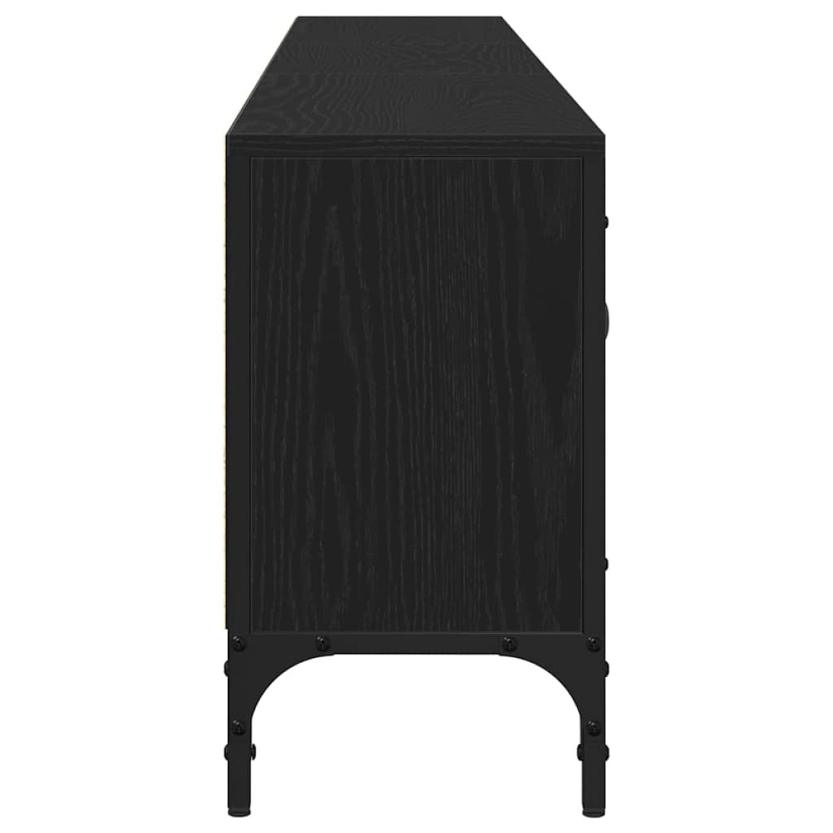 vidaXL Ντουλάπι TV 200 x 25 x 44 εκ Μαύρη δρυς Επεξεργασμένο ξύλο