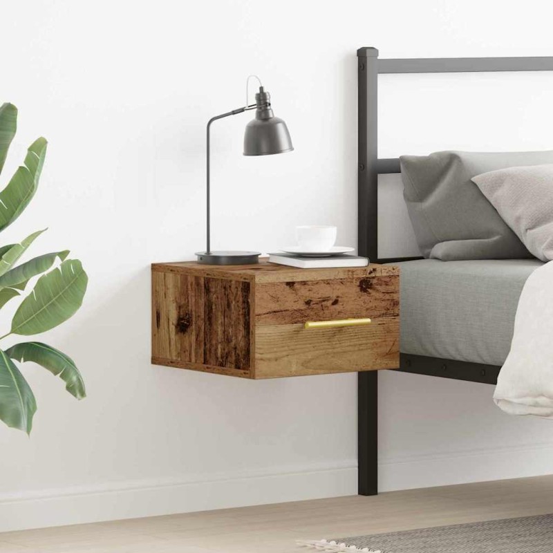 vidaXL Κομοδίνο 35 x 35 x 20 εκ Επεξεργασμένο Ξύλο Παλιό ξύλο