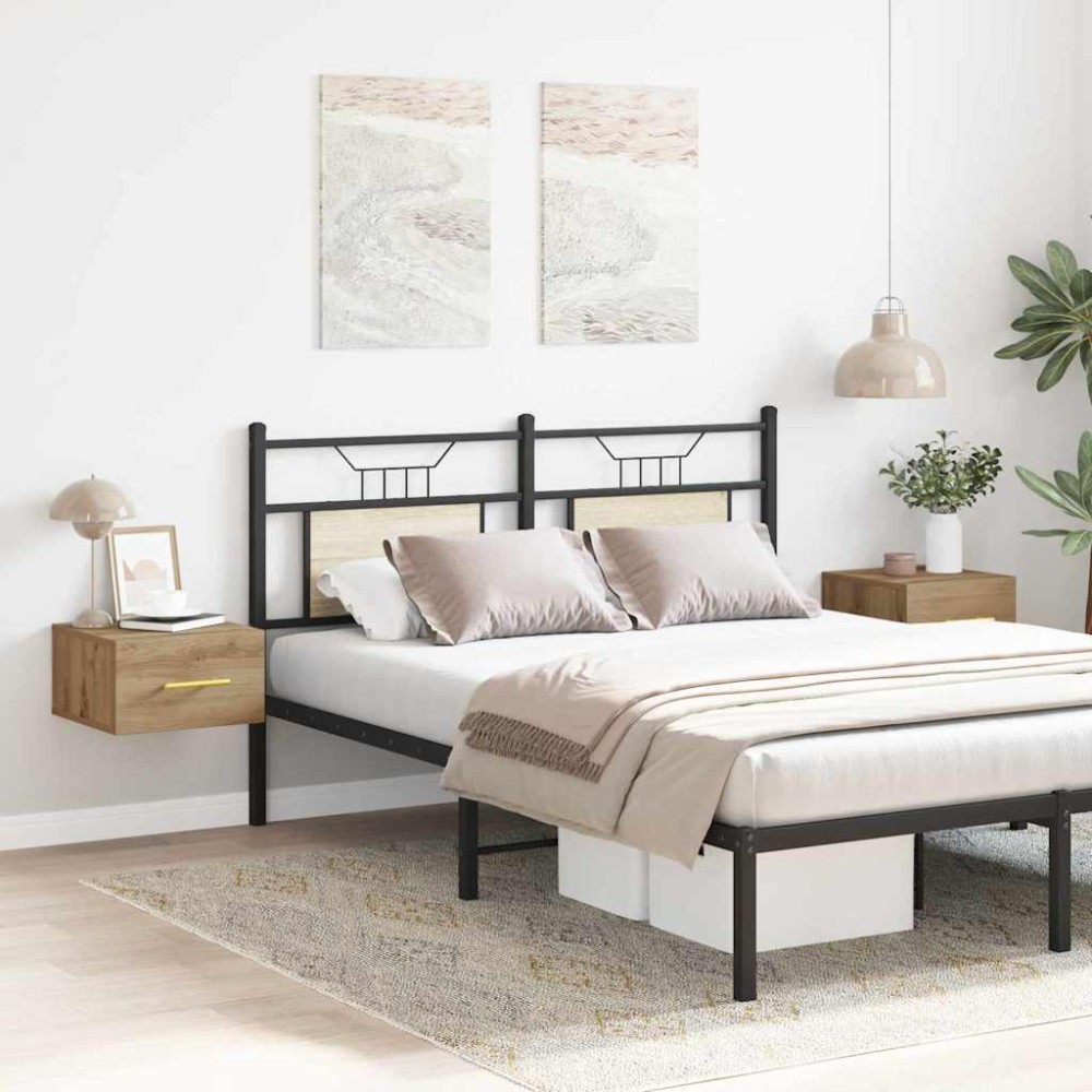 vidaXL Κομοδίνο 2 τμχ. 35 x 35 x 20 εκ Επεξεργασμένο Ξύλο Artisan Oak