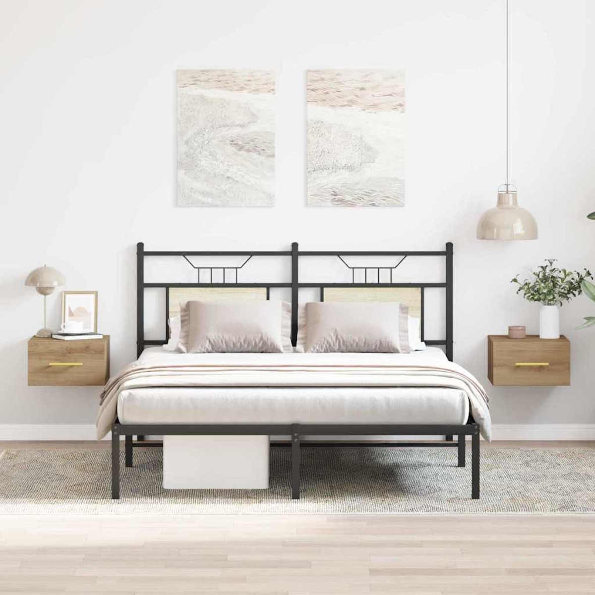 vidaXL Κομοδίνο 2 τμχ. 35 x 35 x 20 εκ Επεξεργασμένο Ξύλο Artisan Oak