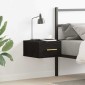 vidaXL Κομοδίνο 35 x 35 x 20 εκ Επεξεργασμένο Ξύλο Μαύρη Οξυά