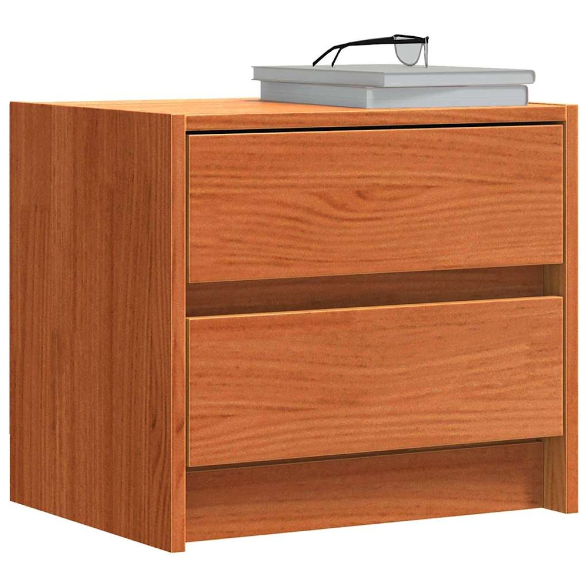 vidaXL Κομοδίνα 2 τεμ. Κερωτό καφέ 40 x 30.5 x 35.5 εκ Ξύλο Πεύκου