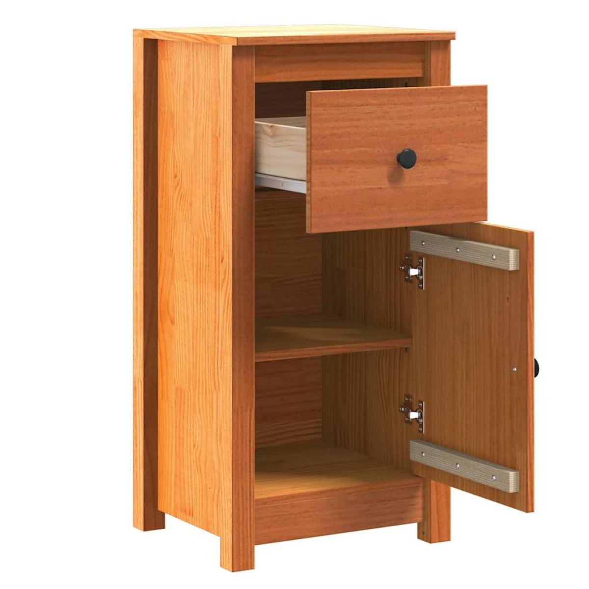 vidaXL Πλαϊνό γραφείο 2 τμχ. Κερωτό καφέ 39 x 34,5 x 80 εκ