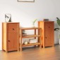 vidaXL Πλαϊνό γραφείο 2 τμχ. Κερωτό καφέ 39 x 34,5 x 80 εκ