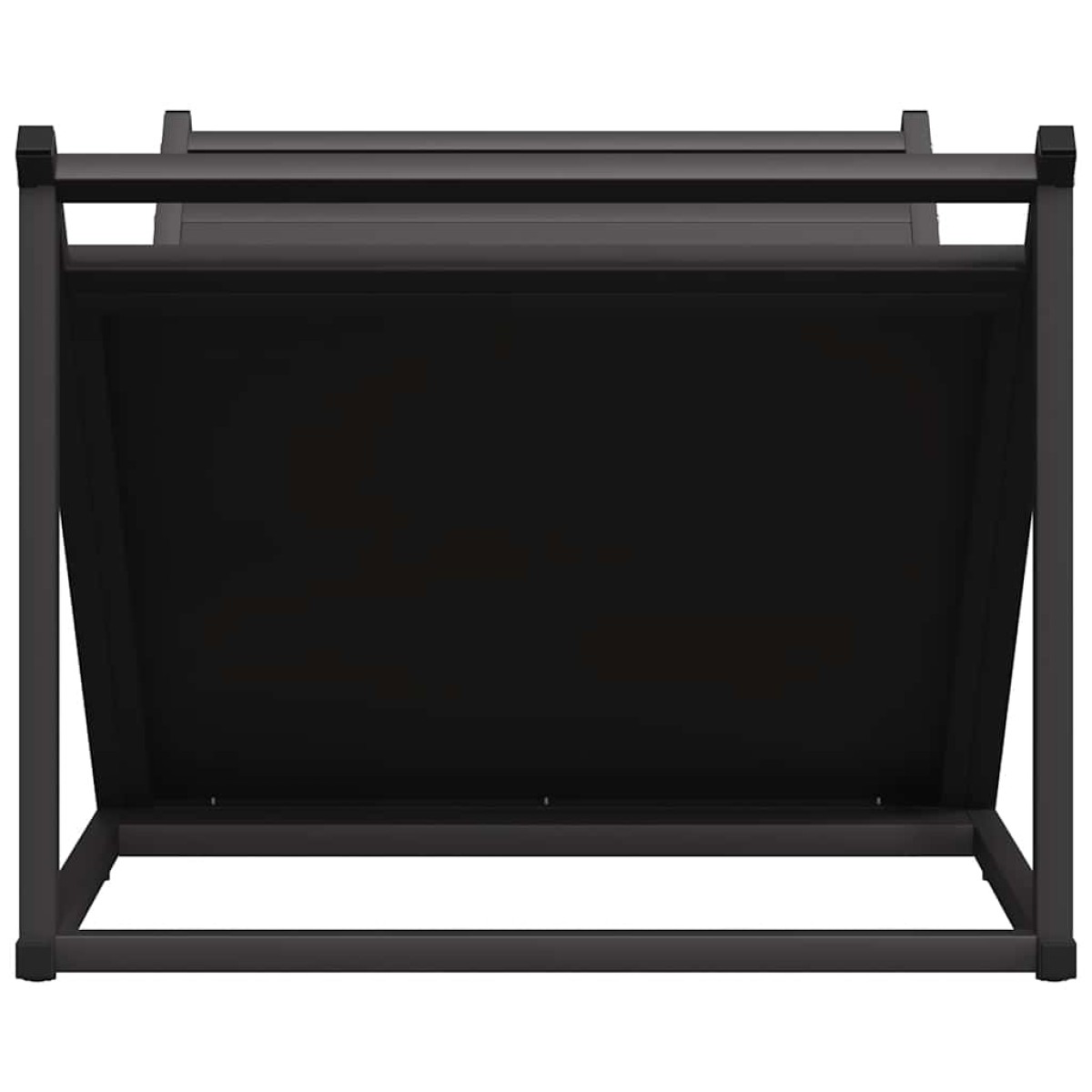 vidaXL Ράφι Καυσόξυλων Μαύρο 70x43x34,5 εκ. Χάλυβας ψυχρής έλασης