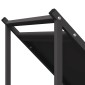 vidaXL Ράφι Καυσόξυλων Μαύρο 70x43x34,5 εκ. Χάλυβας ψυχρής έλασης